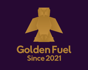 Golden Owl Origami logo design