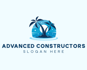 Island Night Swimming logo design