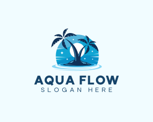 Island Night Swimming logo design