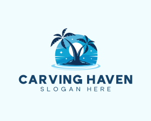 Island Night Swimming logo design