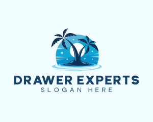 Island Night Swimming logo design