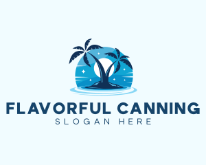 Island Night Swimming logo design