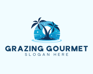 Island Night Swimming logo design