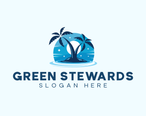 Island Night Swimming logo design