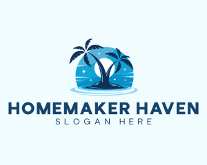 Island Night Swimming logo design