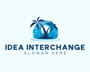 Island Night Swimming logo design