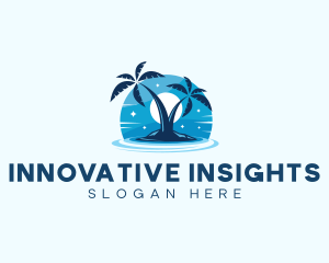 Island Night Swimming logo design