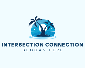 Island Night Swimming logo design