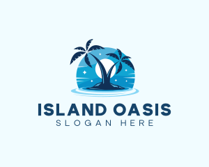 Island Night Swimming logo design