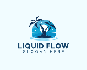 Island Night Swimming logo design