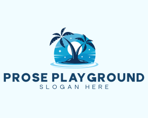 Island Night Swimming logo design