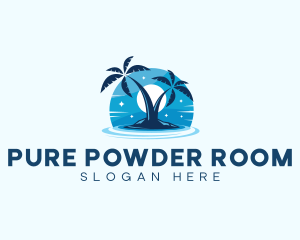 Island Night Swimming logo design