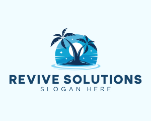 Island Night Swimming logo design