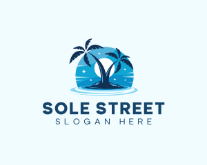 Island Night Swimming logo design