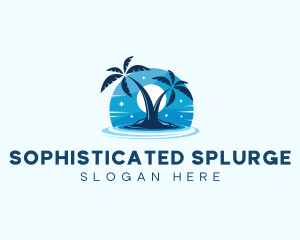 Island Night Swimming logo design