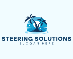 Island Night Swimming logo design