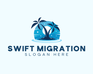 Island Night Swimming logo design