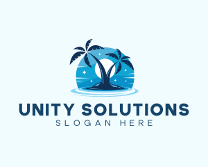 Island Night Swimming logo design