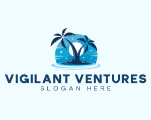 Island Night Swimming logo design