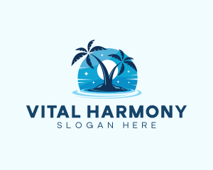 Island Night Swimming logo design