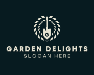 Shovel Lawn Gardener logo design