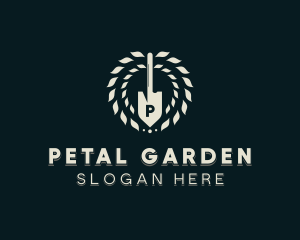 Shovel Lawn Gardener logo design