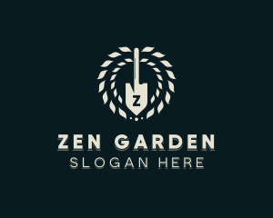 Shovel Lawn Gardener logo design