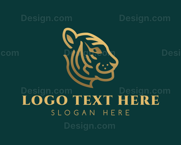 Gradient Golden Tiger Logo