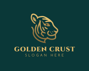 Gradient Golden Tiger logo design