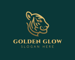Gradient Golden Tiger logo design