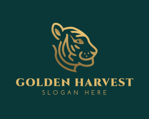 Gradient Golden Tiger logo design