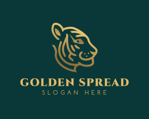 Gradient Golden Tiger logo design