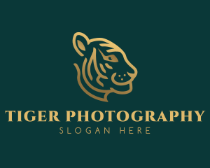 Gradient Golden Tiger logo