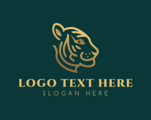 Tiger - Gradient Golden Tiger logo design