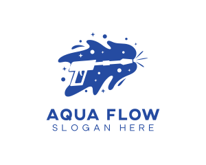 Aqua Pressure Washer logo design