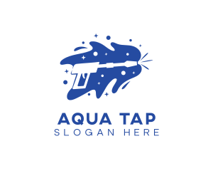 Aqua Pressure Washer logo design