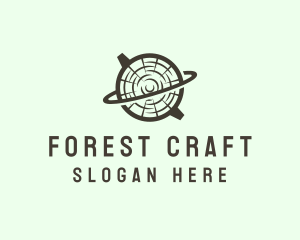 Forest Wooden Planet  logo design