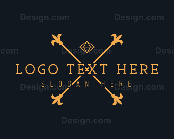 Elegant Diamond Gem Jeweler Logo