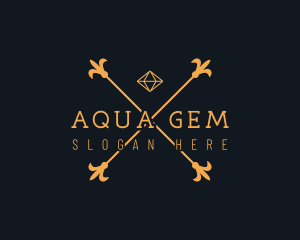 Elegant Diamond Gem Jeweler logo design