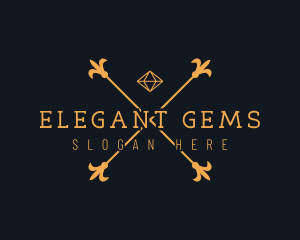 Elegant Diamond Gem Jeweler logo design