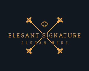 Elegant Diamond Gem Jeweler logo design