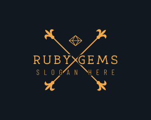 Elegant Diamond Gem Jeweler logo design