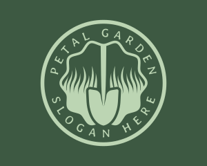 Grass Lawn Shovel  logo design