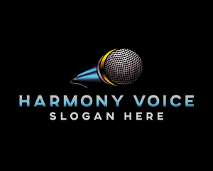 Karaoke Sing Microphone logo design