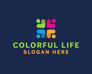 Colorful Recruitment Group logo design