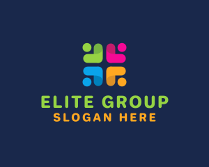 Colorful Recruitment Group logo design