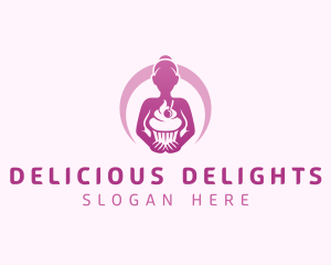 Cupcake Pastry Girl logo design