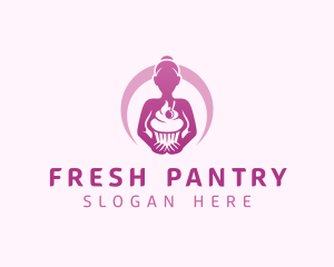 Cupcake Pastry Girl logo design