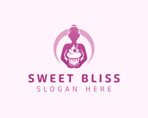 Cupcake Pastry Girl logo design