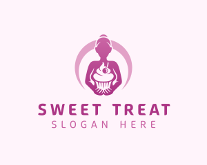 Cupcake Pastry Girl logo design